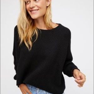 Free People Piers and Palms Crop Pullover